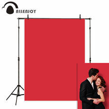 Allenjoy red backdrop photophone solid color portrait Valentine wedding 14 february photocall photography background studio 2024 - buy cheap