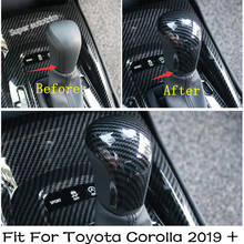  Gear Shift GearShift Head Knob Frame Cover Trim Fit For Toyota Corolla 2019 - 2022 Carbon Fiber ABS / Accessories Interior 2024 - buy cheap