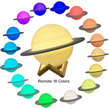 3D Planet Lamp 3D Printing Saturn Lamp Home Decoration Bedroom LED Night Light With Remote Controller For Children's Gift Light 2024 - buy cheap