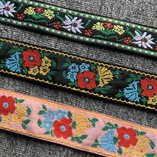 3YARD 3.9-4.8CM Flowers Ethnic Embroidered Lace Trim Jacquard Ribbon For Garment Accessories DIY Craft Making Flower Sewing 2024 - buy cheap