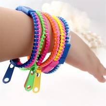 12pcs Friendship Fidget Zipper Bracelets 7.5 Inches Sensory Toys Bulk Set, Neon Colors, Birthday Kit, Party Favors for Kids 2024 - buy cheap