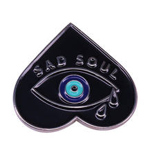 Sad Soul-Pin con forma de corazón llorón, broche con forma de lágrima, Lucky Nazar, corazón, mal de ojo 2024 - compra barato