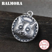 Balmora original 925 puro pingente de prata para as mulheres animal gato pingente tailandês prata charme jóias acessórios presente sem corrente 2024 - compre barato