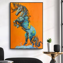 Настенные фотографии животных постер Cuadros печать лошадь абстрактная картина маслом холст картины стены искусства гостиной домашний Декор без рамки 2024 - купить недорого