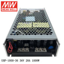 MEAN WELL-fuente de alimentación conmutada, transformador PFC serie UHP-1000-36, 1000W, 36V, 110V/220V, CA a 36V, CC 28A, 1008W, Meanwell, UHP-1000 2024 - compra barato