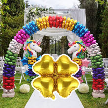 Balão laminado de quatro folhas, em formato de coração, 10 unidades, para decoração de festa de feliz aniversário, construção de um arco, abertura de balão para casamento 2024 - compre barato