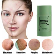 Green Tea Cleansing Solid Mask Purifying Clay Stick Mask Oil Control Anti-Acne Eggplant Whitening Beauty Facial Skin Care Mask 2024 - buy cheap