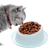 Cão de estimação tigela gatinho comida água feefer aço inoxidável pequenos cães gatos beber prato alimentador para suprimentos para animais de estimação tigelas de alimentação 2024 - compre barato