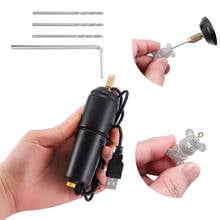 1 Set 3 Drills Jewelry Tools Mini Electric Drill Handheld For Pearl Epoxy Resin Jewelry Making DIY Wood Craft Tools 5V USB Data 2024 - buy cheap