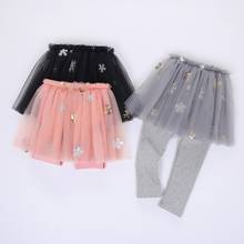 Pantalones de primavera y otoño para niñas, Leggings elásticos multicolor, falda coreana, ropa para niños 2024 - compra barato