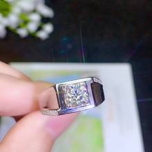 Kkmall Store Round Silver Moissanite Ring 1.00ct D VVS Luxury Moissanite Weding Ring for men silver 925 ring 2024 - buy cheap
