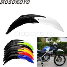 Preto branco abs plástico motocross sujeira pit racing bicicleta frente fender enduro paralama lama guardas para exc xcf klx klx klf wr ttr 2024 - compre barato