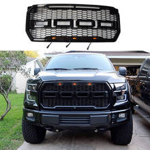 Rejilla delantera superior para coche Ford F150, parrillas de estilo Raptor 4x4, color negro brillante, con luz LED 2024 - compra barato