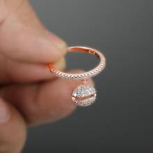 Anel minimalista empilhamento para mulheres, anel fino branco ouro rosa dourado cristal branco redondo empilhamento casamento cz 2024 - compre barato