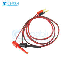 Cabo teste para multímetro, plug de banana para gancho elétrico, cabo de chumbo para testes, conector vermelho e preto, 1 par 2024 - compre barato