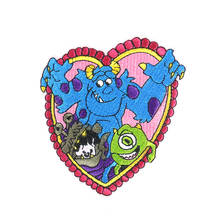 5PCS Anime University Embroidery Applique Iron on Patches for Clothing Heart Shape Patch Fabric Badge DIY Apparel Accessories 2024 - buy cheap
