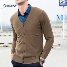 New Mens Autumn Sweater Casual Cardigan V-Neck Long Sleeve Button Male Fashion Outwear Knitted Jumper Men'S Sweaters 2024 - buy cheap