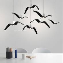 Small bird gull chandelier shop bar restaurant bedroom front desk bedside sales office sand table hotel window chandelier 2024 - buy cheap