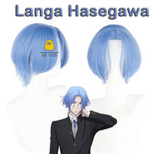 Langa Hasegawa Cosplay Wig Light Blue Anime SK8 the Infinity SK Eight Short Wig Heat-resistant Fiber Hair + Wig Cap Role Play 2024 - buy cheap