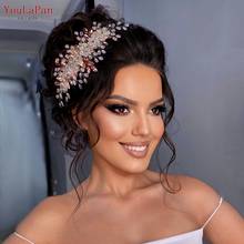 Youlapan hp317 cristal pente de cabelo nupcial garfo pente para acessórios do casamento headpiece nupcial artesanal tiara cabelo 2024 - compre barato