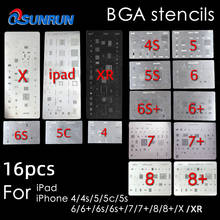 High quality 16pcs/lot full set BGA Reballing Stencil dedicate kit for iPhone 4 4s 5 5s 5c 6 6+ 6S 6s+ XR iPad 7 7+ 8 X Plus 2024 - buy cheap