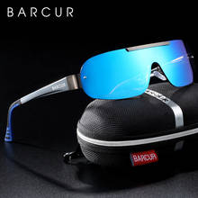 Солнцезащитные очки BARCUR для мужчин, поляризационные очки из алюминиево-магниевого сплава, спортивные очки для пилота, UV400 2024 - купить недорого