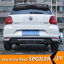 For Volkswagen Polo ABS Rear Bumper Diffuser Bumpers Protector For 2011-2016 VW Polo  Body kit bumper rear lip rear spoiler 2024 - buy cheap