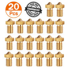 20 PCS/LOT Nozzle Filament Extruder Threaded 3D Printer Accessories Nozzles 0.2 0.3 0.8mm Copper 1.7mm Filaments for V5 V6 M6 2024 - buy cheap