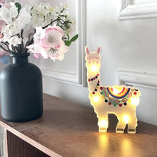 Lâmpada decorativa de led com 6 baterias, luz de suspensão para corredor de modelagem alpaca, presentes de aniversário para crianças e quarto 2024 - compre barato