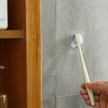 Escova de dentes parede pendurado titular transparente toilet shaver organizador quadro escova de dentes rack de armazenamento acessórios do banheiro 2024 - compre barato