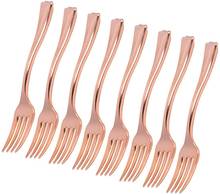 Rose Gold Disposable Mini Forks Fruit Dessert Pudding Forks Plastic Silverware Perfect for Catering Events, Weddings,Parties 2024 - buy cheap
