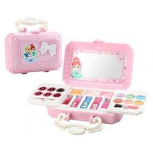 Mini caja de maquillaje lavable multicapa para niños y niñas, estuche de maquillaje, juguetes de maquillaje, juguetes para juego de imitación 2024 - compra barato