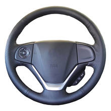 DIY Genuine Leather Car Steering Wheel Cover For Honda CRV CR-V 2012-2015/ Protect Steering-wheel 2024 - buy cheap