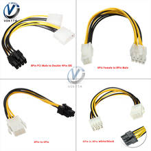 4Pin hembra a 6Pin hombre 6Pin a 6Pin/8Pin 8Pin PCI hombre doble 4Pin Cable de alimentación de Cable PCIE conector de Cable de alimentación 2024 - compra barato