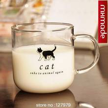 Распродажа! 300 мл, термостойкая стеклянная чашка, милая чашка с животными, молочная чашка, чашки для сока, кружки ~ 2024 - купить недорого