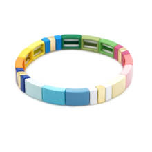 Pulseira boêmia de arco-íris feminina, bracelete de contas coloridas, liga de 2020, joias de praia para verão, presente, pulseira para garotos e mulheres 2024 - compre barato