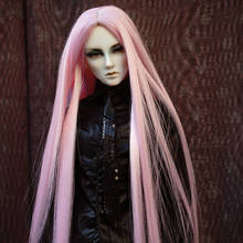 2021 New Arrive 1/3 1/4 1/6 1/8 Bjd SD Doll Wig High Temperature Wire Pink Long Straight Wig For BJD Hair Wig 2024 - buy cheap