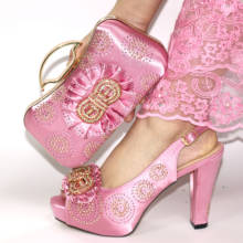 Doershow-Conjunto de zapatos italianos y bolso a juego, juego de zapatos italianos de color rosa con camiseta a juego, bolsa y zapatos de boda de alta calidad SIM1-39 2024 - compra barato