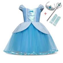 Платье для маленьких девочек; праздничное платье принцессы Золушки, Софии, Белоснежки; карнавальный костюм на Хэллоуин для девочек; одежда для маленьких девочек 2024 - купить недорого