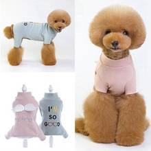 Милая Пижама для маленьких собак, одежда для собак-компаньонов, комбинезон для щенка, пальто для собак, рубашка с принтом для померанских собак 2024 - купить недорого