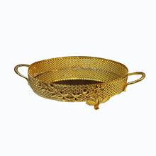 DOLBOVI Mesh Pattern Round Mirrored tray Small Size Gold Color tray поднос plateau de service 2024 - buy cheap