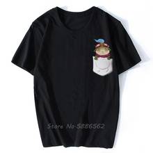 Teemo divertida-Camiseta con bolsillo para hombre, camisa blanca informal de manga corta, camisetas geniales Harajuku, novedad de verano 2024 - compra barato