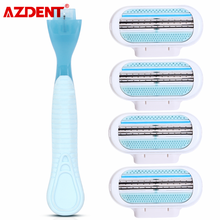 4pcs/Lot Beauty Safety Razor Blade Shaving For Women Face Body Three Edge Straight Razor Blades Head 2024 - buy cheap