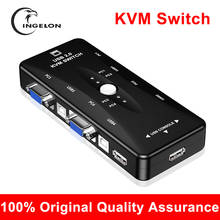 KVM Switch Keyboard Mouse Support 2Ports/4Ports Out 4K 1080P VGA Splitter 4 Ports Dvi Manual Sharing Switch 2 Monitors To 1 USB2 2024 - buy cheap