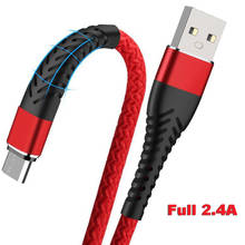 Cable de carga USB tipo C para móvil, accesorio de sincronización de datos de carga rápida tipo C, Mircro, 0,25 M, 1M, 2M, 3M, para Samsung S20, Huawei P40, Xiaomi 2.4A 2024 - compra barato