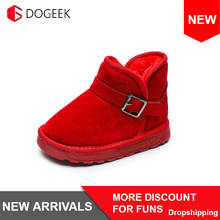 DOGEEK-Botas de nieve para niños y niñas, zapatos de invierno, calzado, botas de felpa cálidas para bebés de 1 a 7 años 2024 - compra barato