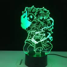 3d-лампа в стиле аниме HUNTER x HUNTER Gon и Killua, ночник в виде фигурки для детской спальни, декоративный светильник, фанаты, подарок для детей, светодиодный светильник 2024 - купить недорого