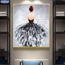 Cuadro completo de diamantes de imitación con bordado de Ballet y bailarina, cuadrado, redondo, 5D, Diy, pintura de mosaico de diamantes 2024 - compra barato