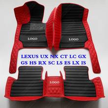 Пользовательские 3D Автомобильные ножные коврики для LEXUS UX NX CT LC GX GS HS RX SC LS ES LX кожаный всепогодный салон автомобильные коврики ковры 2024 - купить недорого