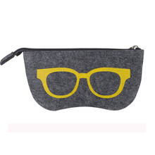 Bolsa de tela de fieltro suave para gafas, estuche de almacenamiento portátil con cremallera, Protector de moda, accesorios para gafas 2024 - compra barato